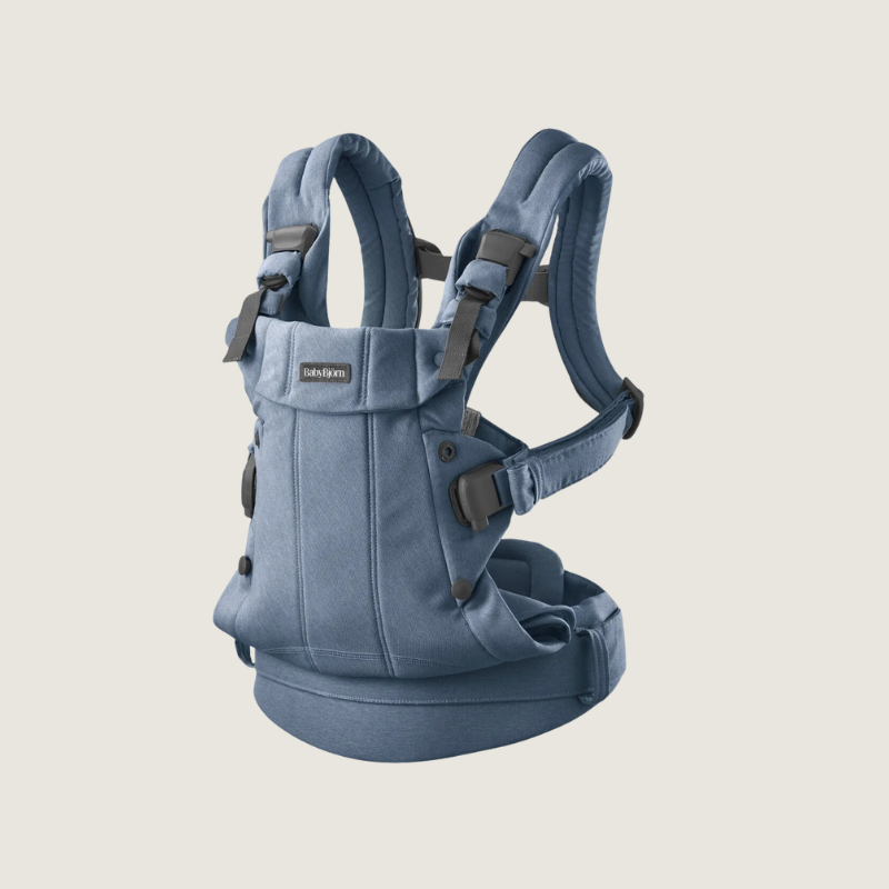 Babybjorn Harmony Draagzak Woven melange blue - Tiny Library Preloved