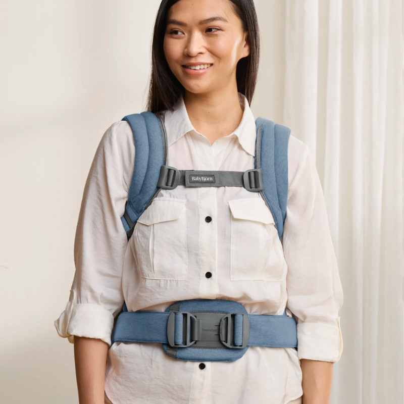 Babybjörn Harmony draagzak - Woven melange blue