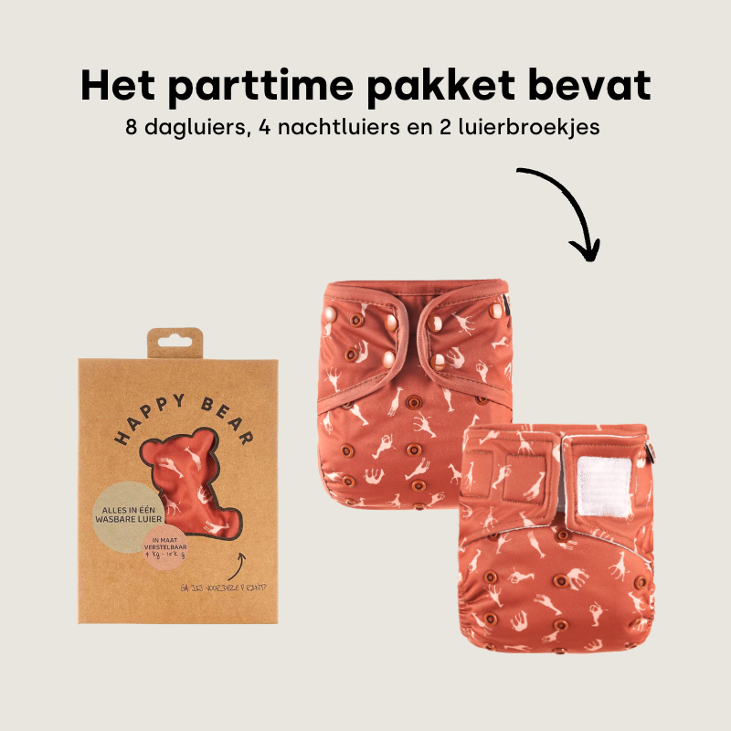 Happy Bear wasbare luiers (fulltime pakket)