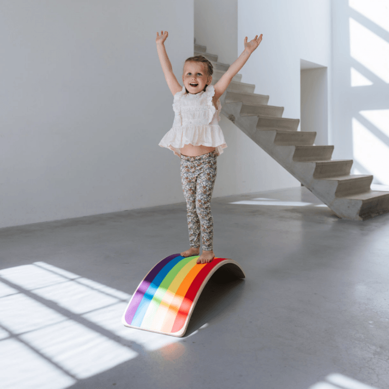 Jindl houten balance board - Regenboog