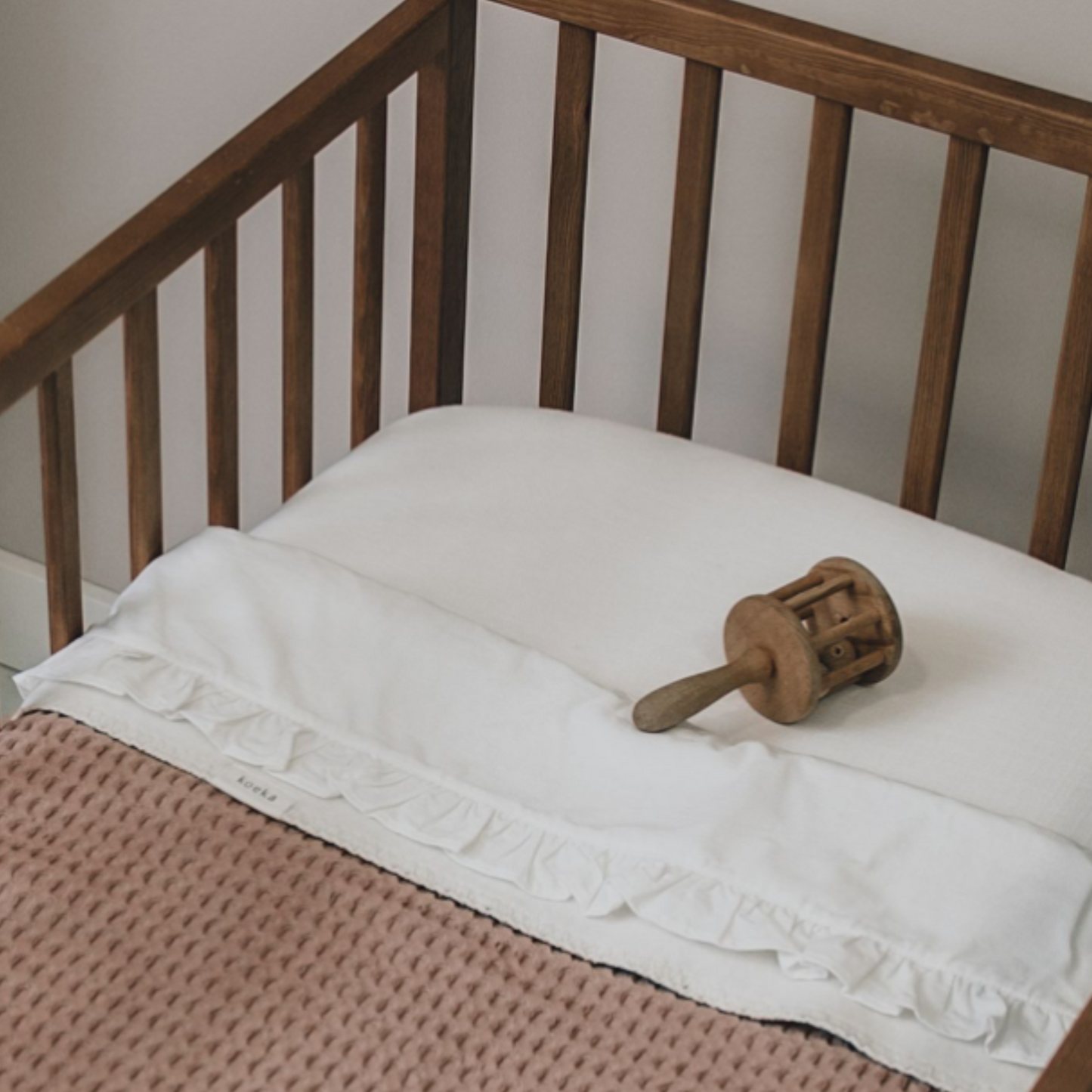 Koeka Wiegdeken Cotton Fleece Wafel Amsterdam - Sand