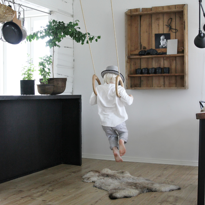 Lillagunga eiken gymnastiek ringen - Beige