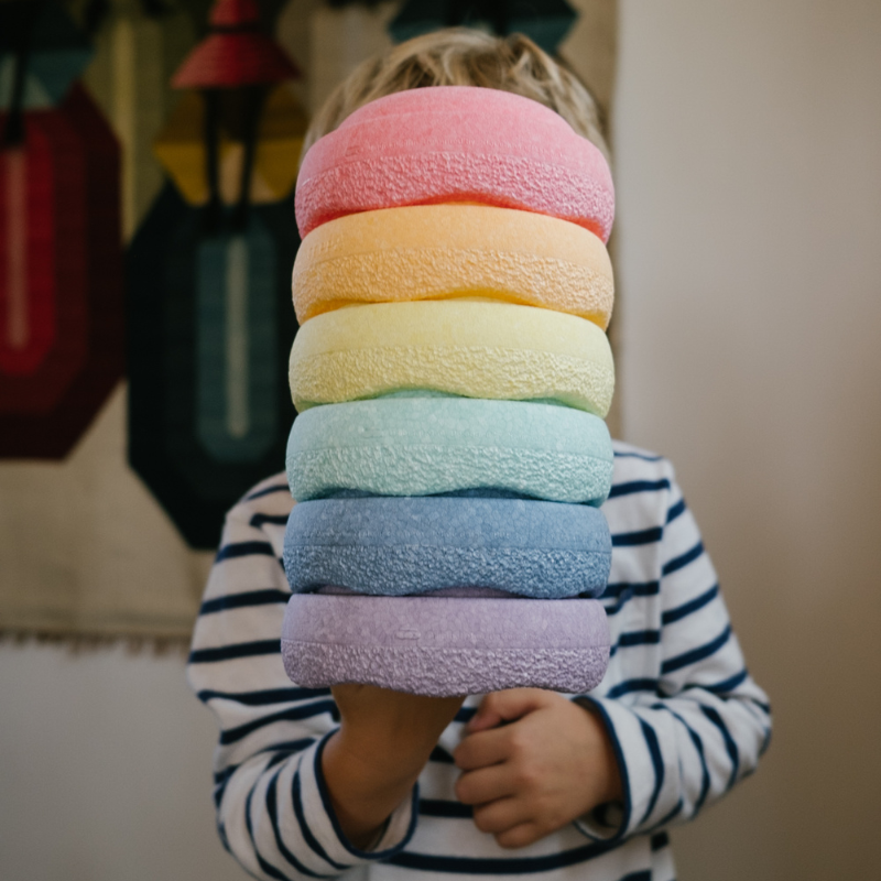 Stapelstein Mini stapelstenen - Regenboog Pastel