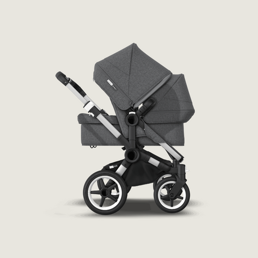 Bugaboo Donkey 3 DUO kinderwagen - Aluminium/Grijs