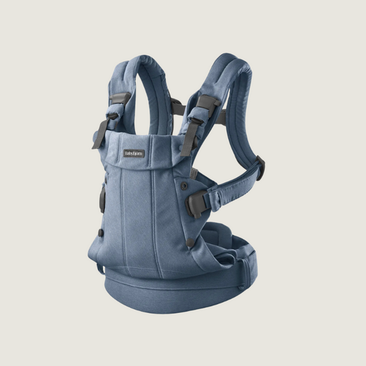Babybjorn Harmony Draagzak Woven melange blue - Tiny Library Preloved