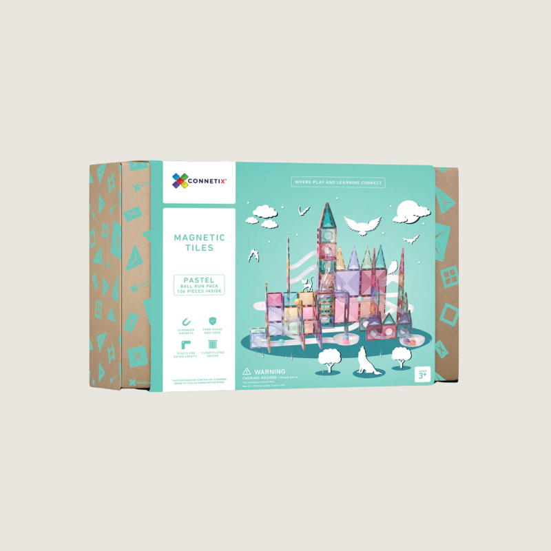 Connetix Tiles Pastel Ball Run Pack knikkerbaan - 106 stuks