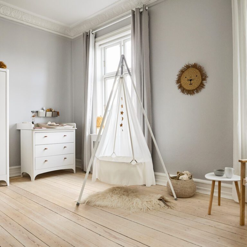 Leander hoeslaken voor hangwieg 2x - Snow - Tiny Library