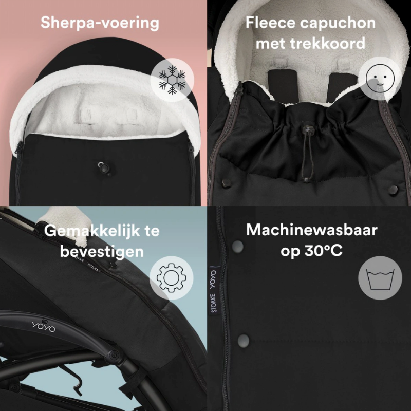 Stokke Yoyo Voetenzak - Zwart